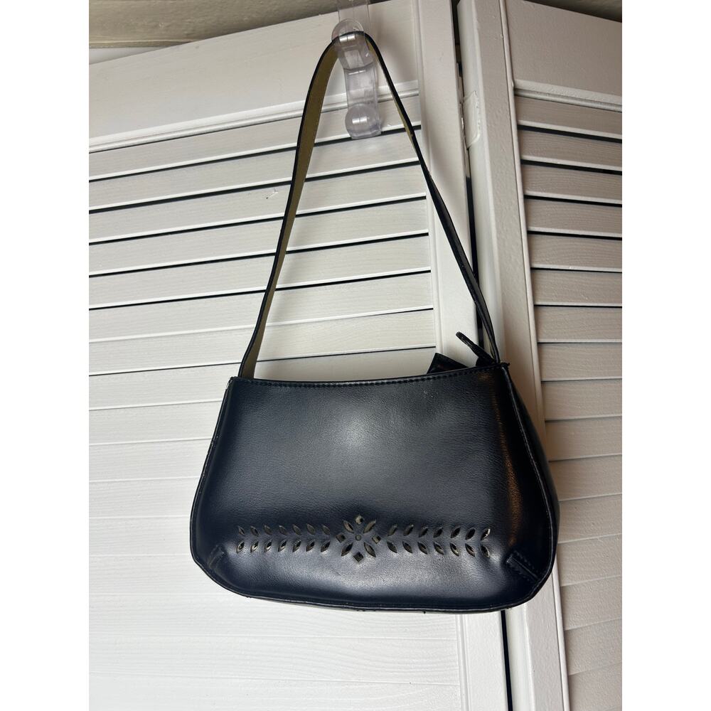 Mondani Y2K Laser Cut Faux Leather Shoulder Bag Cutout It Girl Bag